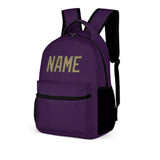 Custom Purple Light Khaki Kids Backpack