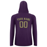 Custom Purple Light Khaki UV-Hoodie