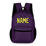 Custom Purple Light Yellow Kids Backpack
