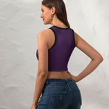 Custom Purple Light Yellow Sleeveless Tank Top