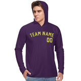 Custom Purple Light Yellow UV-Hoodie