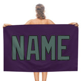Custom Purple Blue Green Beach Towel