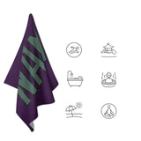 Custom Purple Blue Green Beach Towel