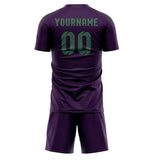 Custom Purple Blue Green Soccer Jersey