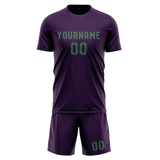Custom Purple Blue Green Soccer Jersey