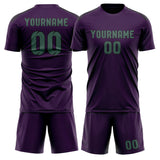 Custom Purple Blue Green Soccer Jersey