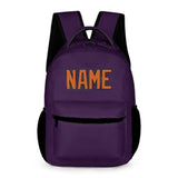 Custom Purple Orange Kids Backpack