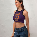 Custom Purple Orange Sleeveless Tank Top