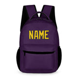 Custom Purple Gold Kids Backpack