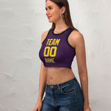 Custom Purple Gold Sleeveless Tank Top