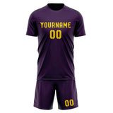 Custom Purple Gold Soccer Jersey