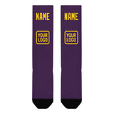 Custom Purple Gold Knee-High Sock