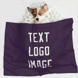 Custom Purple White Pet Blanket