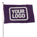 Custom Purple White Flag