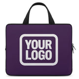 Custom Purple White Laptop Bag