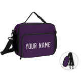 Custom Purple White Lunch Bag