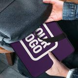 Custom Purple White Laptop Bag