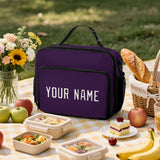 Custom Purple White Lunch Bag