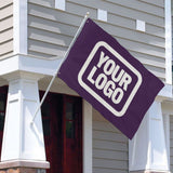 Custom Purple White Flag