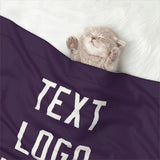 Custom Purple White Pet Blanket