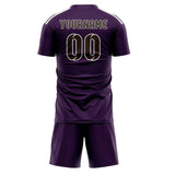 Custom Purple Brown Soccer Jersey