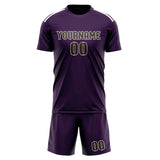 Custom Purple Brown Soccer Jersey