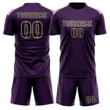 Custom Purple Brown Soccer Jersey