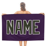 Custom Purple Olive Beach Towel