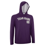 Custom Purple Gray UV-Hoodie
