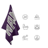 Custom Purple Gray Beach Towel