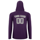 Custom Purple Gray UV-Hoodie