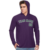 Custom Purple Green UV-Hoodie
