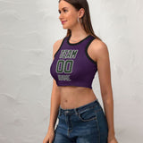 Custom Purple Dark Green Sleeveless Tank Top