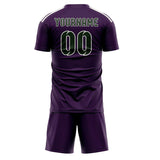 Custom Purple Dark Green Soccer Jersey