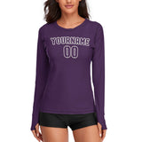 Custom Purple Purple Women's Long-Sleeve Shirt