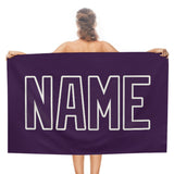 Custom Purple Purple Beach Towel