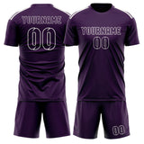 Custom Purple Purple Soccer Jersey