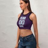 Custom Purple Light Blue Sleeveless Tank Top