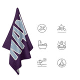 Custom Purple Light Blue Beach Towel