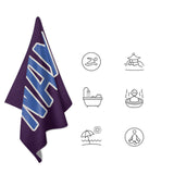 Custom Purple Sky Blue Beach Towel