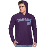 Custom Purple Sky Blue UV-Hoodie