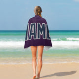 Custom Purple Blue Beach Towel