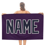 Custom Purple Navy Beach Towel