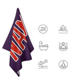 Custom Purple Orange Red Beach Towel