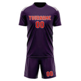 Custom Purple Orange Red Soccer Jersey
