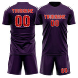 Custom Purple Orange Red Soccer Jersey