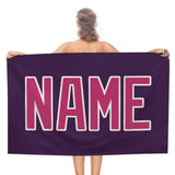Custom Purple Pink Beach Towel