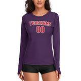 Custom Purple Red Women's Long-Sleeve Shirt
