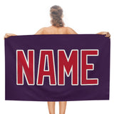 Custom Purple Red Beach Towel