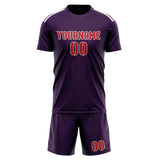 Custom Purple Red Soccer Jersey